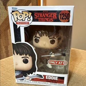 Funko Vinyl Figure Eddie Stranger Things with Guitar Hell Fire Shirt #1250